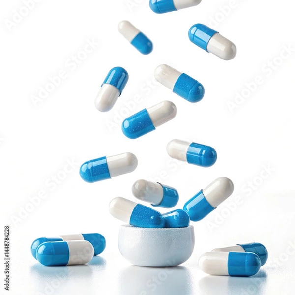 Fototapeta pills isolated on white background