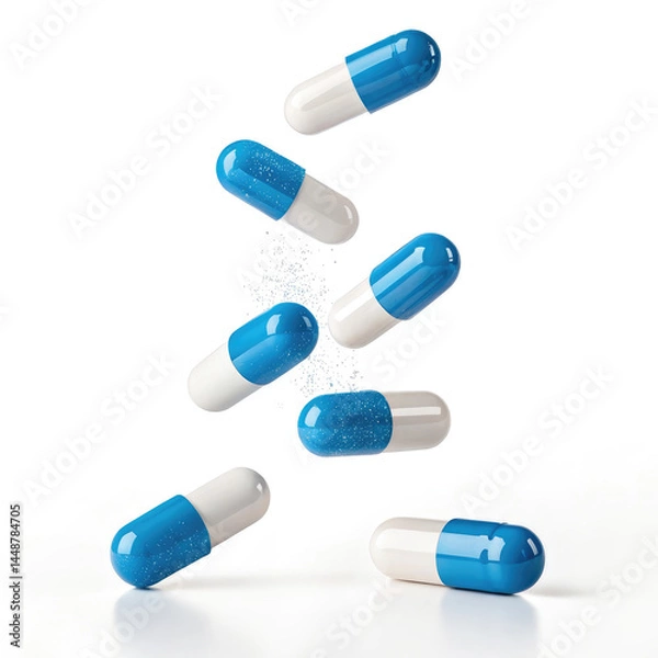 Fototapeta pills isolated on white background