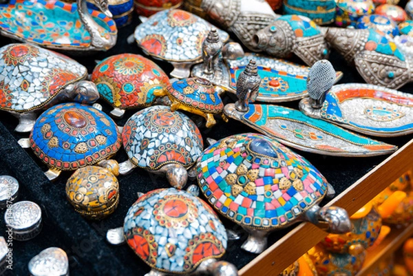 Fototapeta Colorful souvenir shop. High quality photo