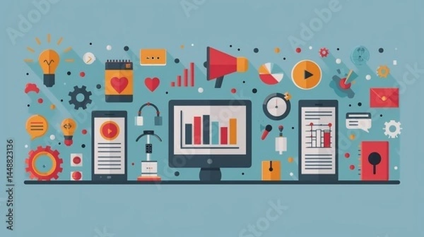 Obraz Digital Marketing and Social Media Analytics Tools