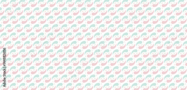 Obraz Pastel Wave Swirls Abstract and Repeating Design. Dynamic fluid shapes seamless patterns vector illustration abstract background with graphic style liquid in motion tiling wallpaper.