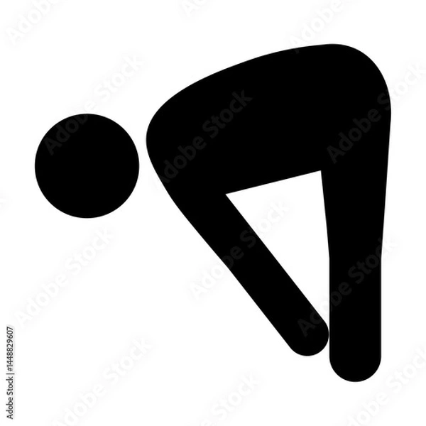 Obraz 体操や柔軟、ストレッチする人のピクトグラム