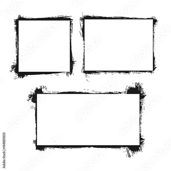 Fototapeta Banners with brush backdrop