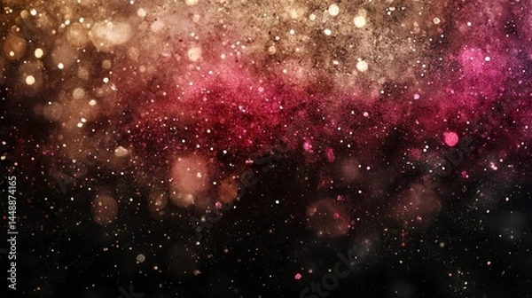 Obraz A festive abstract backdrop of vibrant glittery particles.