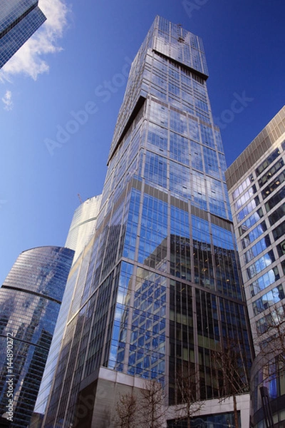 Fototapeta skyscrapers on a background of blue sky