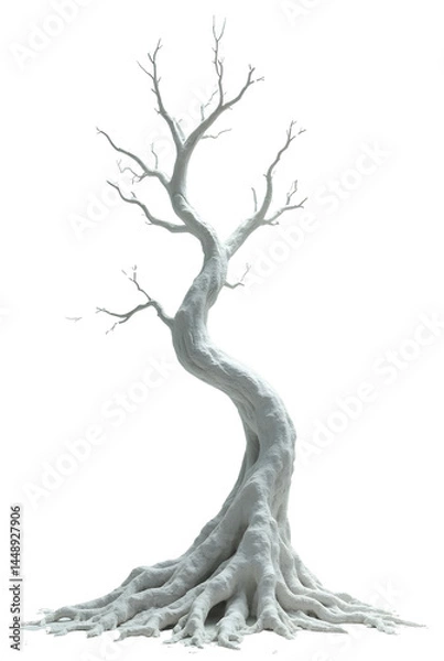 Fototapeta dead tree isolated on white background
