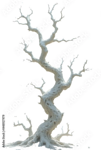 Fototapeta dead tree isolated on white