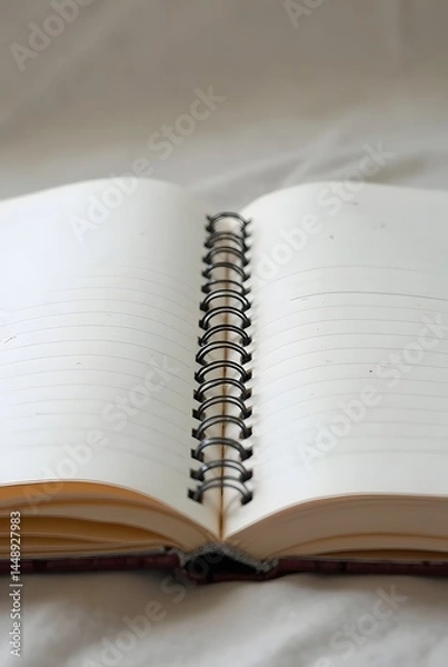 Fototapeta open notebook and pen