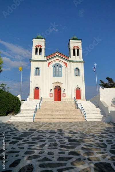 Obraz View of Greek Orthodox Church in Naoussa, Paros