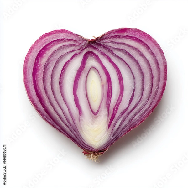 Obraz onion cut into a heart shape