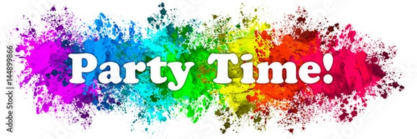 Obraz Paint Splatter Words - Party Time