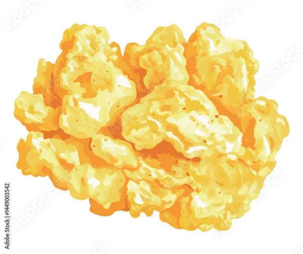 Obraz スクランブルエッグの水彩風イラスト　生成AI