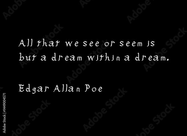 Obraz Edgar Allan Poe Quote
