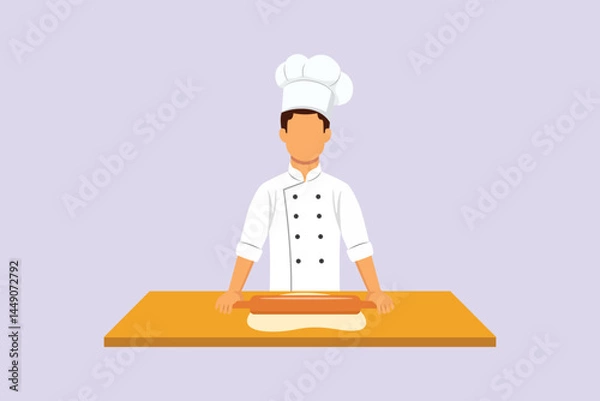 Obraz Chef activity Concept. Colored flat vector illustration isolated