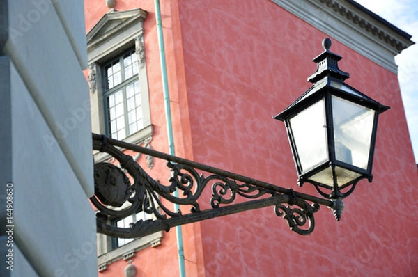 Obraz Stockholm,stylowe oświetlenie ulic.
