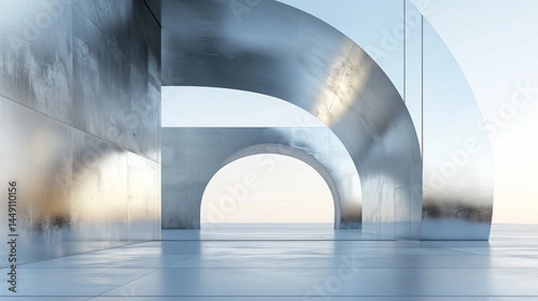 Obraz Futuristic Metallic Structure
未来的な金属アーチ構造
