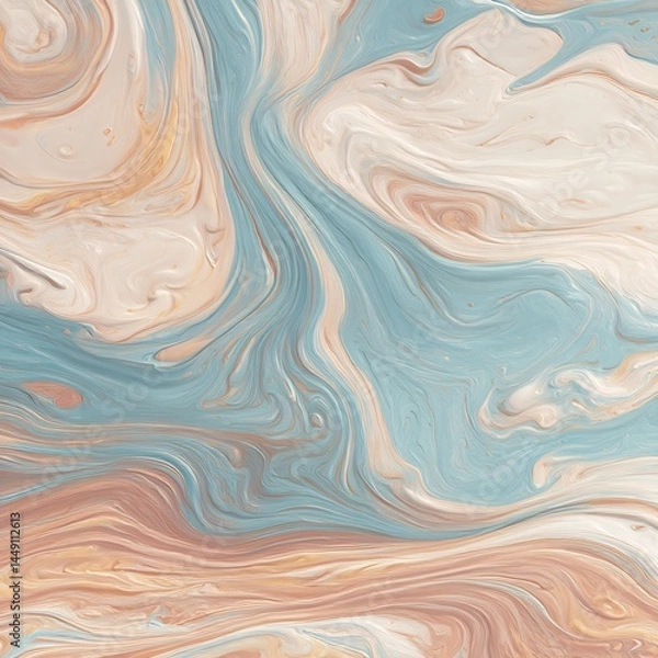 Obraz Abstract background, marble texture, fluid art, pastel swirl, trendy pattern