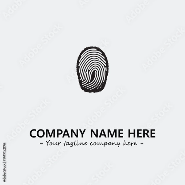 Fototapeta Fingerprint logo company design vector illustration