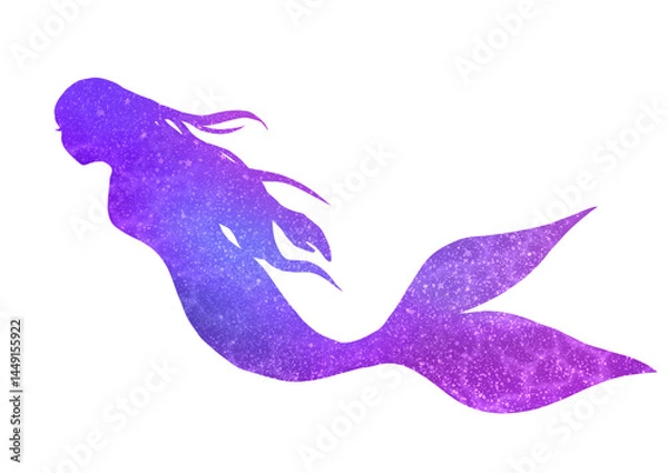 Fototapeta 綺麗な人魚のシルエット素材