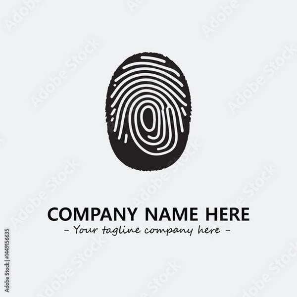 Fototapeta Fingerprint logo company design vector illustration