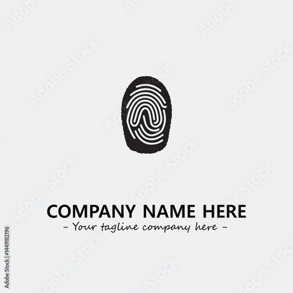 Fototapeta Fingerprint logo company design vector illustration