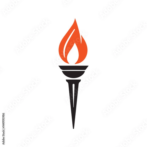 Fototapeta Torch Logo Design Graphic Illustration