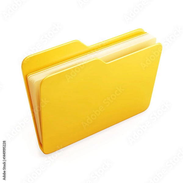 Obraz Yellow File Folder Icon