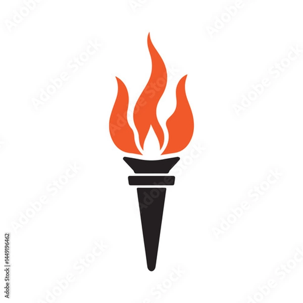 Fototapeta Torch Logo Design Graphic Illustration