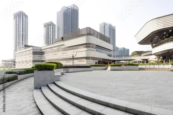 Fototapeta modern architecture and space in shanghai