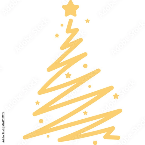 Obraz Gold Christmas Tree