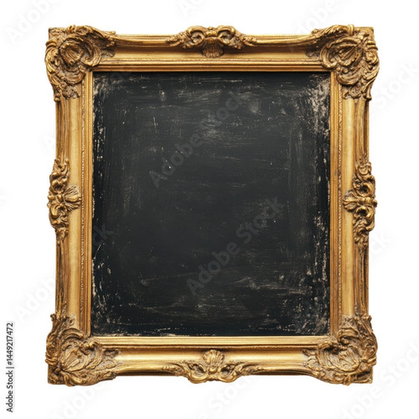 Fototapeta Elegant Antique Frame for Blank Canvas Art on a white background.