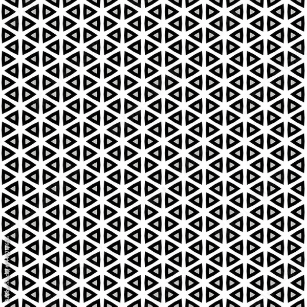 Obraz Geometric Seamless Pattern Black White Triangles Modern Design Background Texture Repeat Art Style  