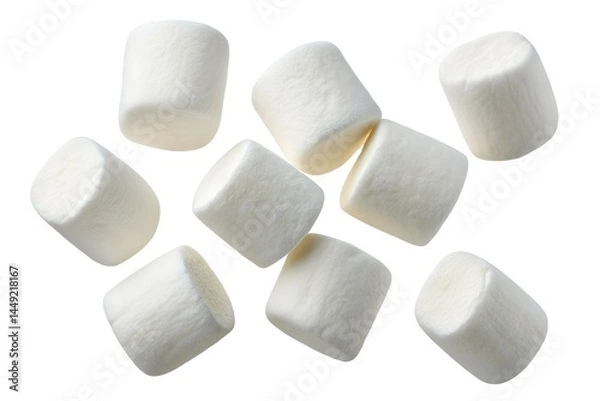 Fototapeta Marshmallows on White Background