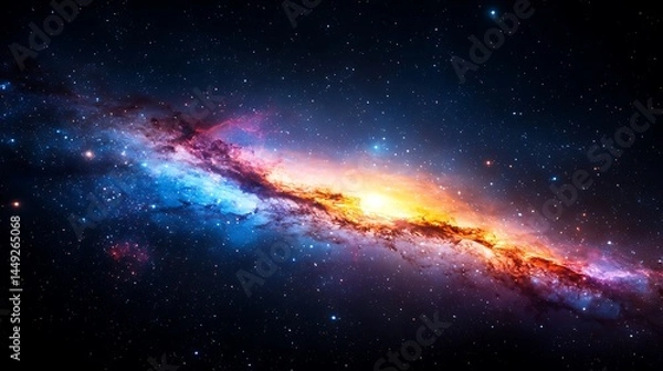 Fototapeta Vibrant Spiral Galaxy in Deep Space