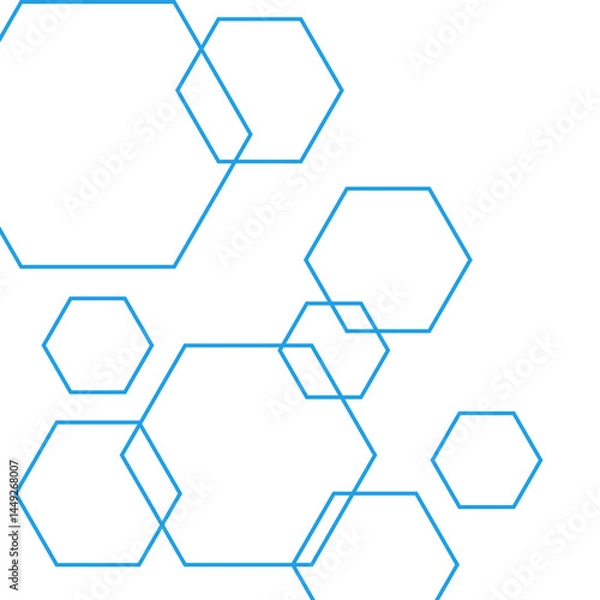 Fototapeta Hexagonal Technology Corner