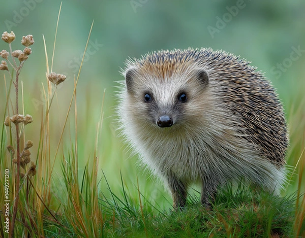 Fototapeta Hedgehog created with Generative AI Technology, ai, generative