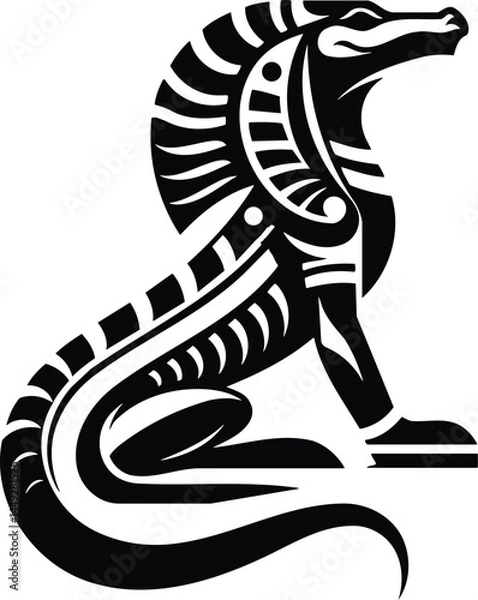 Obraz Sobek Deity Silhouette