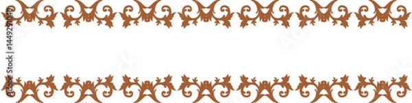 Obraz Elegant floral seamless pattern with intricate symmetrical designs. Perfect for wallpaper, fabric, textile, wrapping, background, or decorative use in digital and print projects.