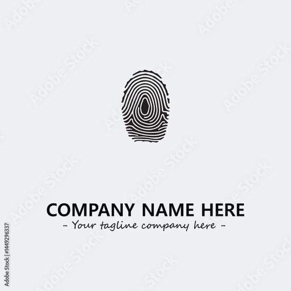 Fototapeta Fingerprint logo company design vector illustration