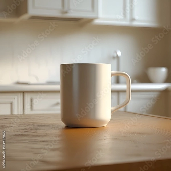 Fototapeta mug mockup in aesthetic table
