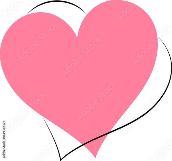 Obraz Heart shape, bubble speech vector