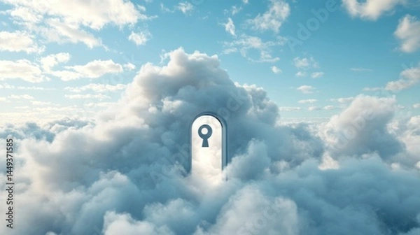 Fototapeta Celestial Gateway: A Surreal Journey Above the Clouds