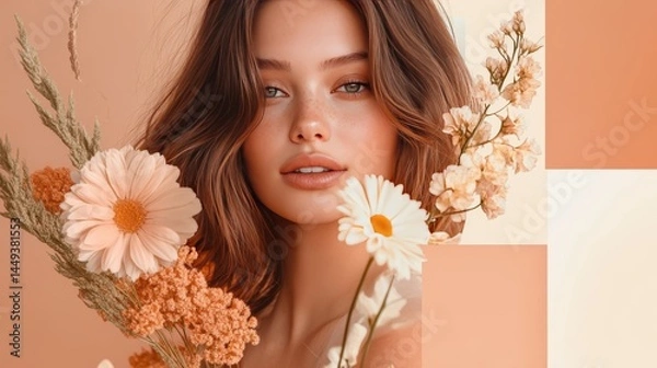 Obraz Create eye-catching social media graphics easily! This template's perfect for posts, stories, blogs, and sales, with earthy colors and simple designs. Ideal for fashion and beauty bloggers.
