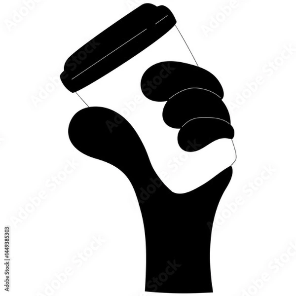 Obraz  Hand with coffee cup Illustration