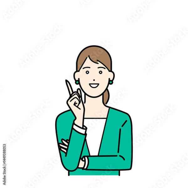 Obraz 明るい表情の女性 若手ビジネスマン ベクターイラスト素材