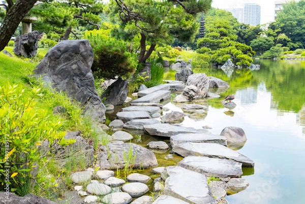 Obraz 清澄庭園　磯渡り