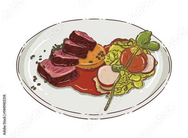 Obraz meat and vegetables