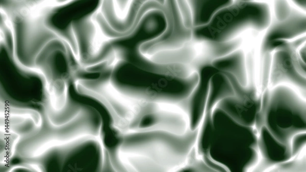 Fototapeta Fluid green white swirls, abstract flowing texture. Perfect for backgrounds, digital art, prints, packaging design, and branding projects.