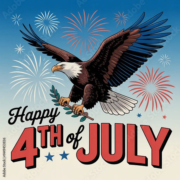 Fototapeta 4th of July design.