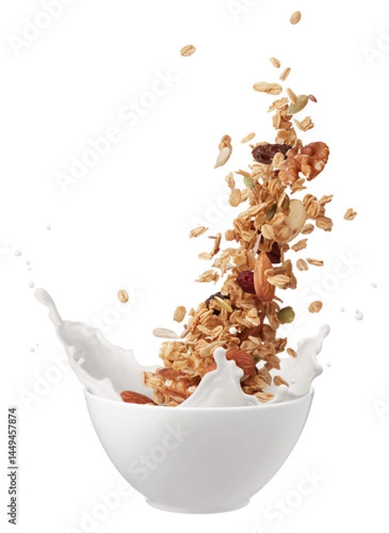 Obraz granola with milk